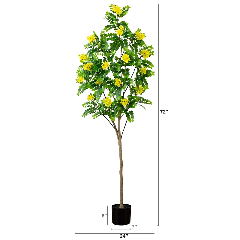 6ft. Potted Flowering Citrus Tree with Real Touch Leaves