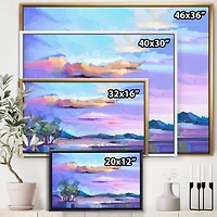 Designart - Impressionist Mountscape With River II