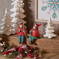 Holiday Children Shelf Sitter with Skis & Skates Set