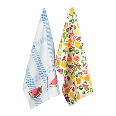 DII® Fruity Slice Print Dishtowel, 2ct.