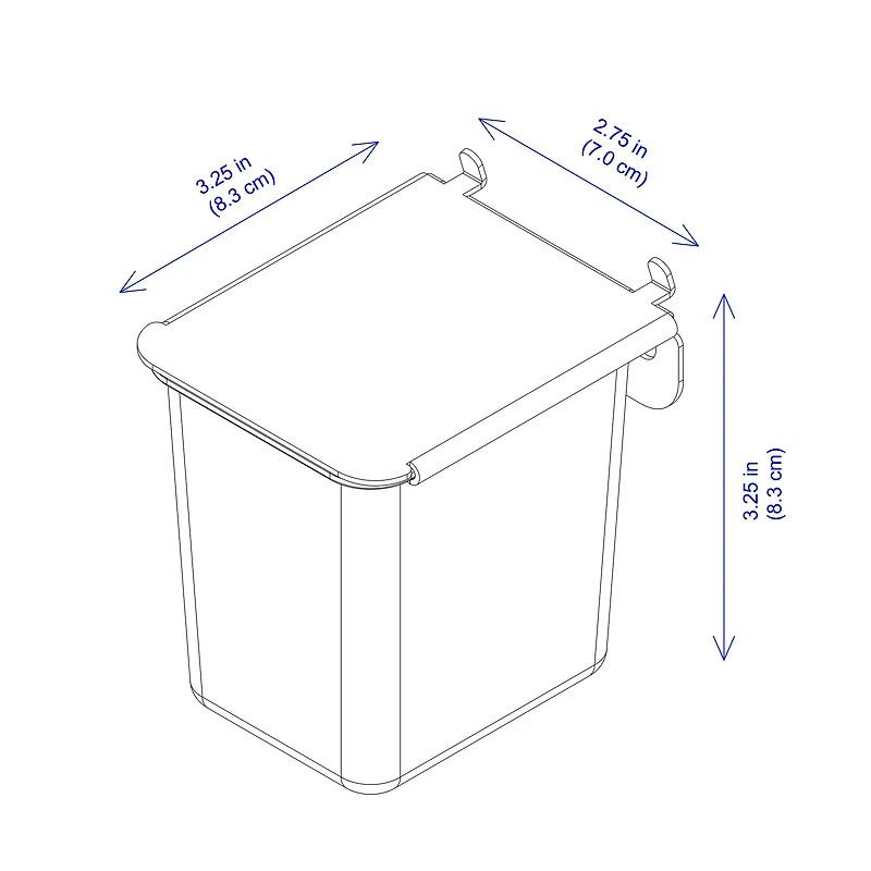 Pegboard Storage Bins with Black Lids, 3ct. by Simply Tidy™