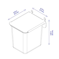 Pegboard Storage Bins with Black Lids, 3ct. by Simply Tidy™