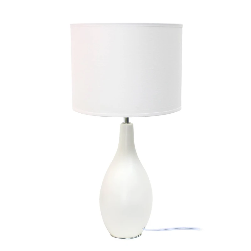 Creekwood Home Essentix 18.1" Off White Dewdrop Table Lamp