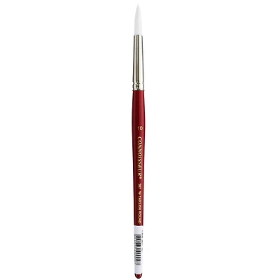 Connoisseur® All Media Short Handle White Taklon Round Brush