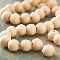 12 Pack: Light Natural Wooden Round Beads, 10mm by Bead Landing™