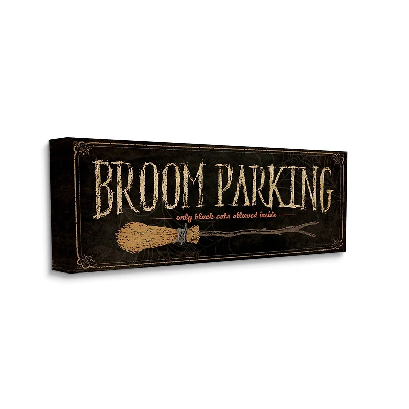 Stupell Industries Broom Parking Black Cats Allowed Canvas Wall Art