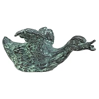 Design Toscano Lindell Pond Bronze Ducks Spitting Sliding Duck Garden Statue
