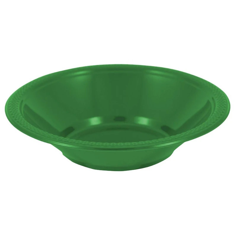 JAM Paper 7" Green Plastic Bowls, 20ct.