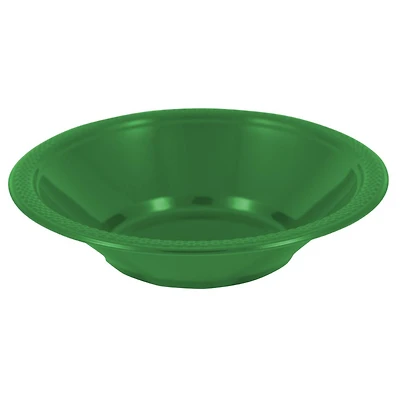 JAM Paper 7" Green Plastic Bowls, 20ct.