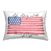 Stupell Industries All American Patriotic Phrase Decorative Printed Throw Pillow