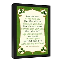 Bordered Irish Blessing Black Framed Canvas