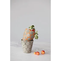 5'' Terra-Cotta Planter with Wax Relief Dots