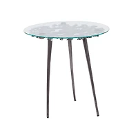 Black Aluminum Modern Accent Table, 22" x 22" x 22"