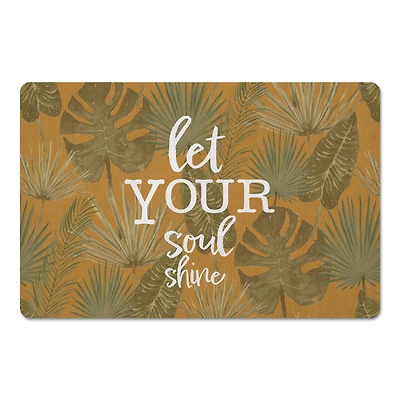 Let Your Soul Shine Topical Palm Floor Mat
