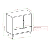 Walker Edison Birch 2 Door Accent Cabinet