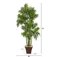 6ft. Areca Palm Tree in Brown Planter