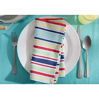 DII® Basic Primary Saturated Stripe Cloth Dinner Napkins, 6ct.