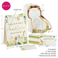 Safari Baby Advice Card & Baby Shower Game Set
