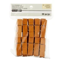 Walnut Medium Wide Clothespin by Recollections™, 30ct.