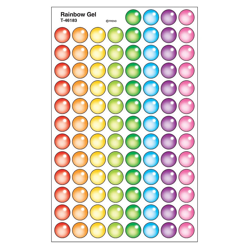 Trend Enterprises® Rainbow Gel superSpots® Stickers, 800ct. 