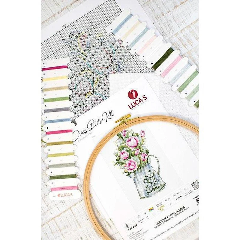Luca-s Bouquet With Roses Counted Cross Stitch Kit
