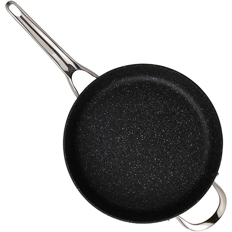 The Rock® by Starfrit 11" Sauté Pan with Glass Lid & Stainless Steel Handles