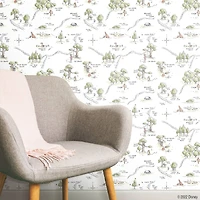 RoomMates Winnie The Pooh 100 Acre Wood Map Peel & Stick Wallpaper