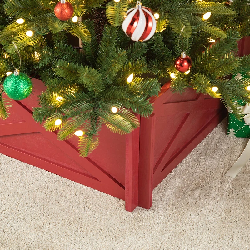 Glitzhome® Red Wood Tree Collar