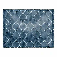 Blue Ogee Pattern 18" x 14" Cotton Twill Placemat