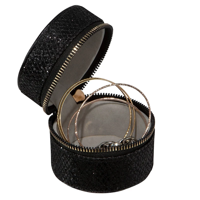 Ruby + Cash Black Circle Travel Jewelry Accessory Organizer