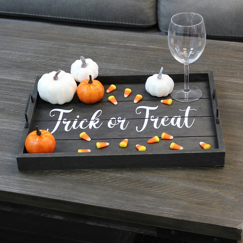 Elegant Designs™ 15.5" Trick or Treat Serving Tray with Handles