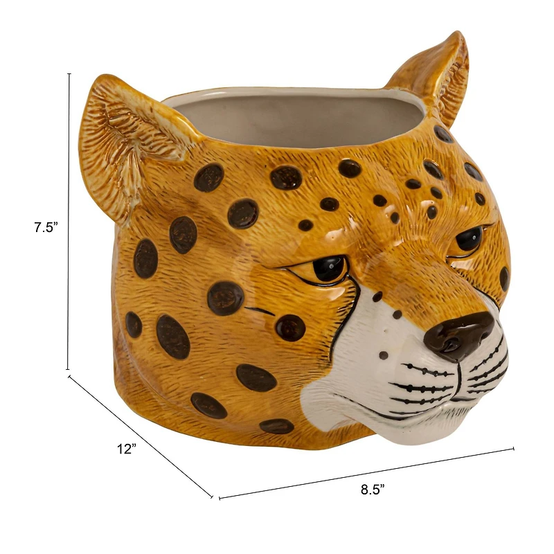 Hello Honey® 5" Ceramic Cheetah Head Planter