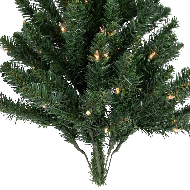 3ft. Pre-Lit Buffalo Fir Artificial Christmas Wall or Door Tree, Clear Dura Lights