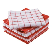 DII® Red & White Windowpane Terry Dishcloths, 6ct.