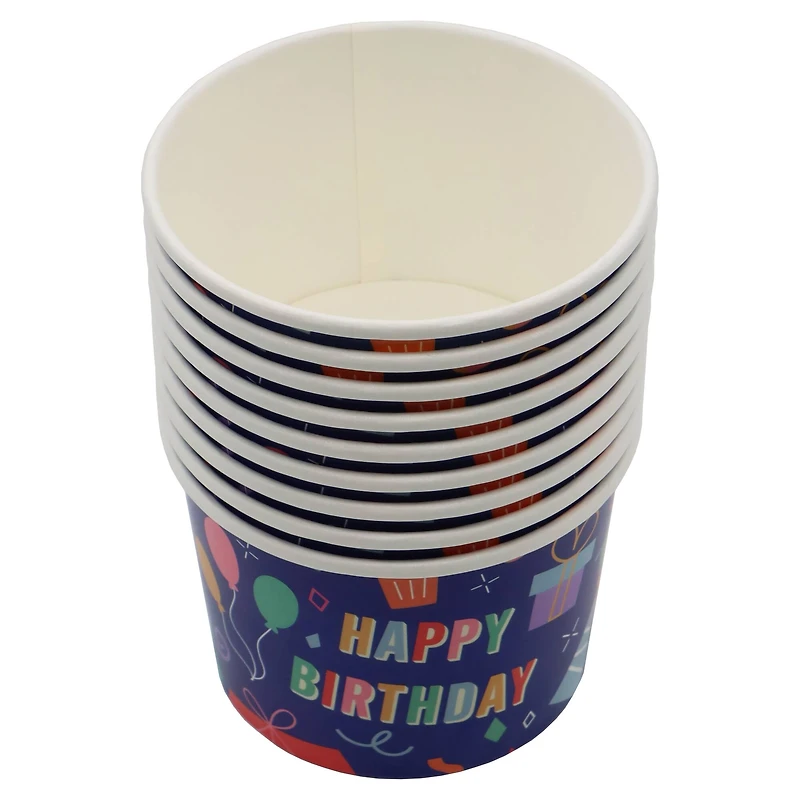 8oz. Happy Birthday Snack Cups, 10ct. by Celebrate It™
