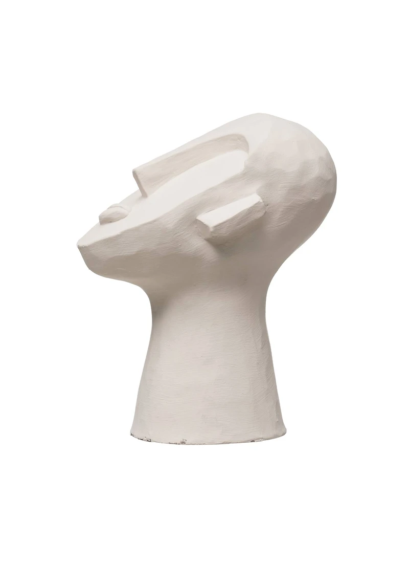 Hello Honey® 9" White Cement Face Sculpture