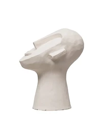 Hello Honey® 9" White Cement Face Sculpture