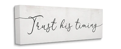 Stupell Industries Trust His Timing Religious Canvas Wall Art