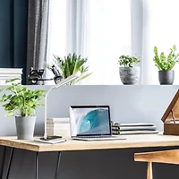 OttLite Wellness Series 21" White Power Up LED Desk Lamp with Wireless Charging