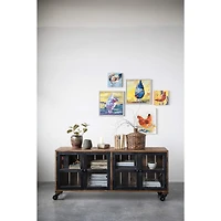 Hello Honey® 5.5" Hand-Woven Jute & Glass Votive Candle Holder