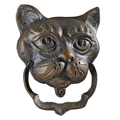 Design Toscano Black Cat Authentic Foundry Iron Door Knocker