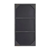 Black Contemporary Wall Mirror, 18" x 1" x 36"