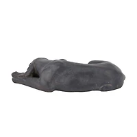 Black Modern farmhouse Dog Garden Sculpture, 23" x 13" x 6"