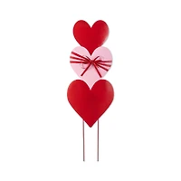 Glitzhome® 36" Set of 3 Valentine's Metal Stacked Heart Yard Stake