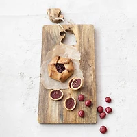 Hello Honey® 18" Mango Wood Cheese & Cutting Board with Santa Hat Cut-Out