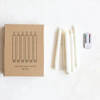 Hello Honey® 9.75" Cream Flameless LED Wax Taper Candles, 6ct.