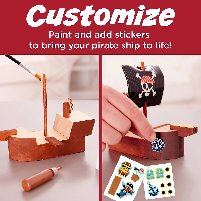 Creativity for Kids® Buildeez!™ The Sea Skull Pirate Ship Wooden Model Set