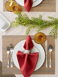 DII® 17" Metallic Gold Basket Weave Placemats, 6ct.