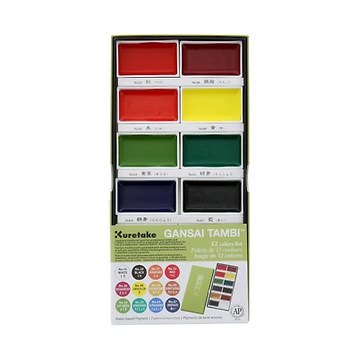 Kuretake GANSAI TAMBI™ 12 Color Watercolor Set