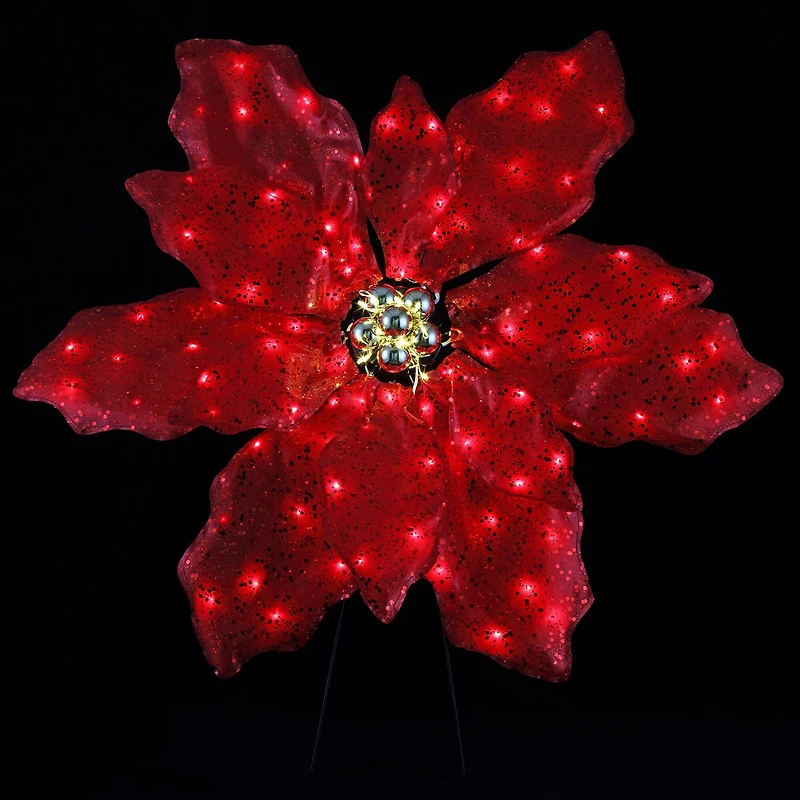 Mr. Christmas 35" Outdoor Twinkling LED Poinsettia